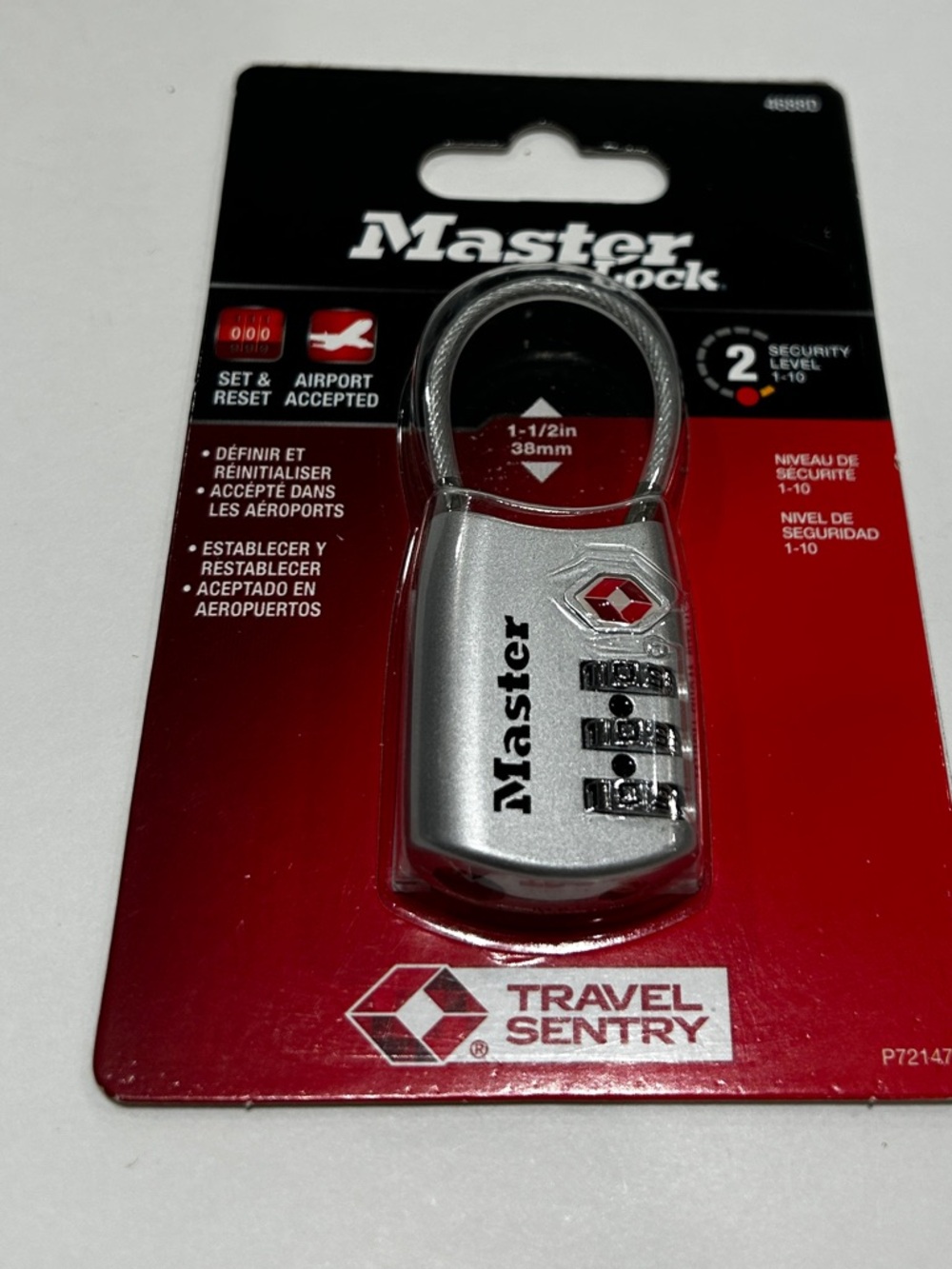 Master Lock 4688D TSA-Approved Luggage Lock security level 2 travel  summer trip